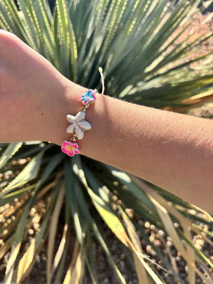 GOLD hibiscus dazzle bracelet