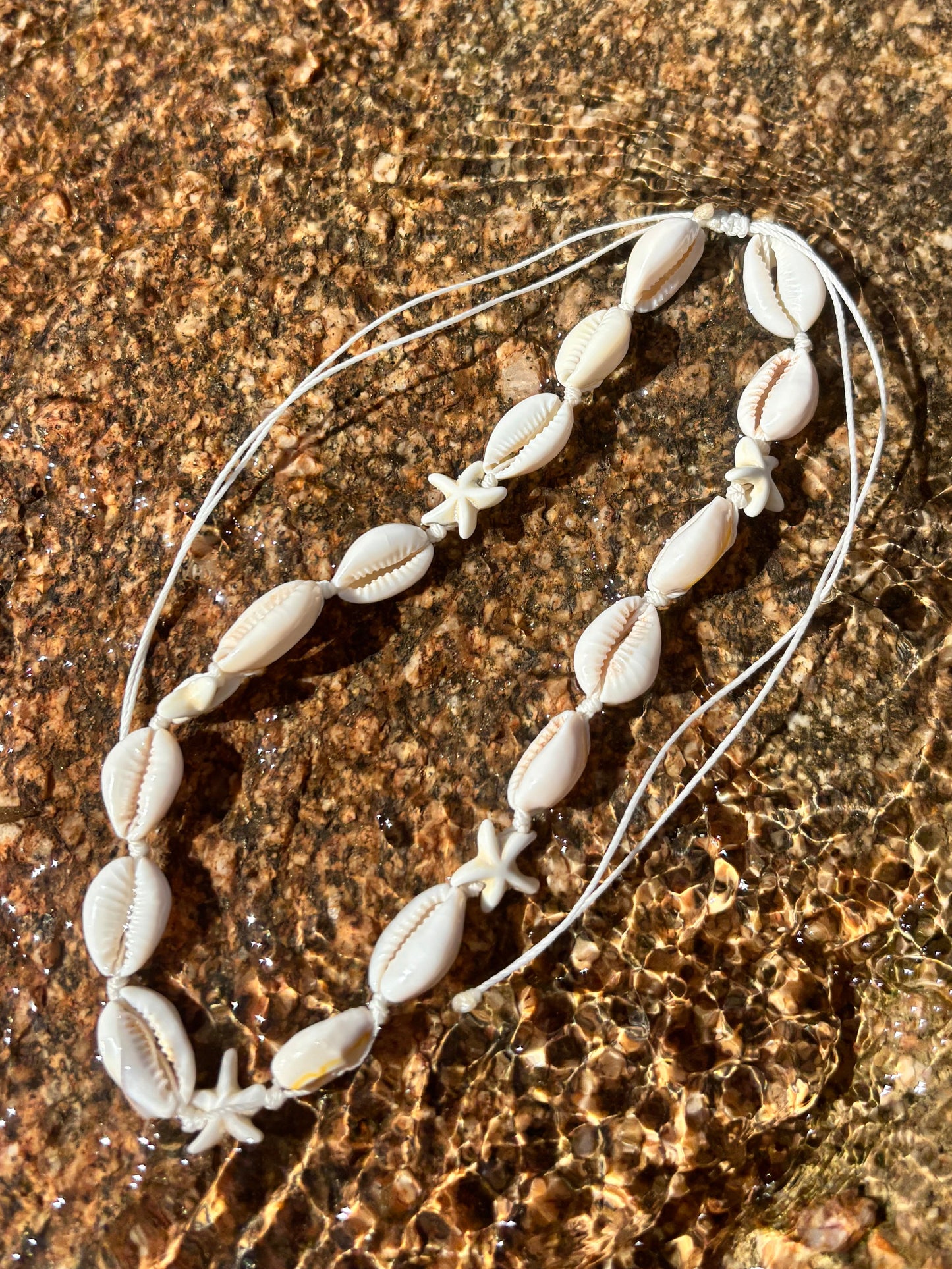 white cowrie shell necklace