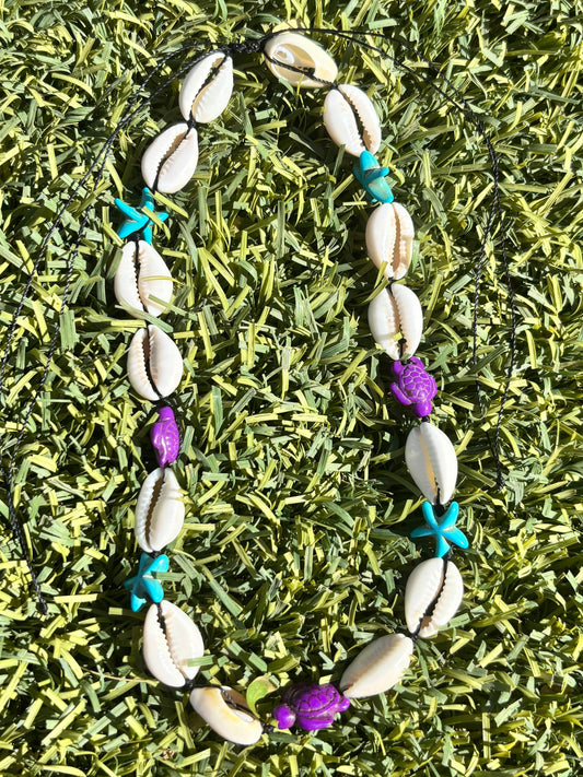 black cowrie shell necklace