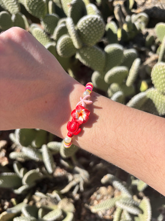 the hibiscus honu bracelet