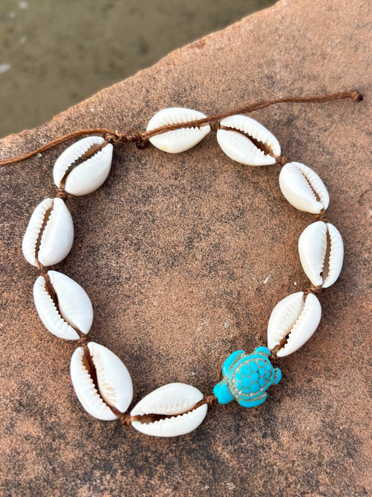 brown cowrie shell bracelet